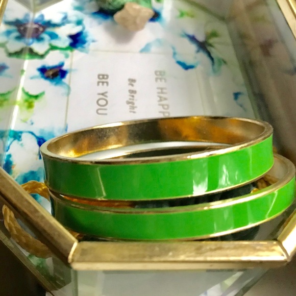 Green and Gold Bracelet Set - Picture 2 of 4